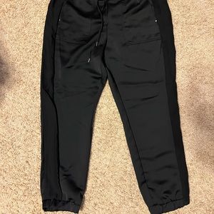 NWT Banana Republic satin joggers Lg.